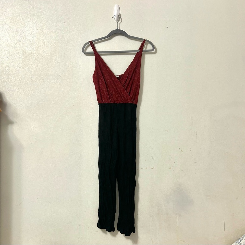 Odica Chic Red and Black Jumpsuit